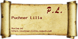 Puchner Lilla névjegykártya